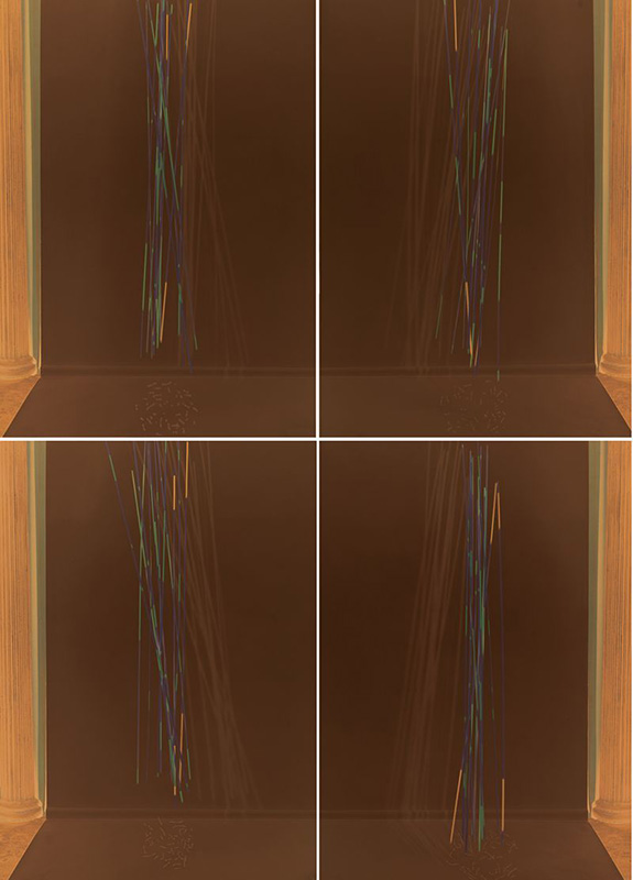 Portrait of Merce Cunningham, 4 Panels, NY